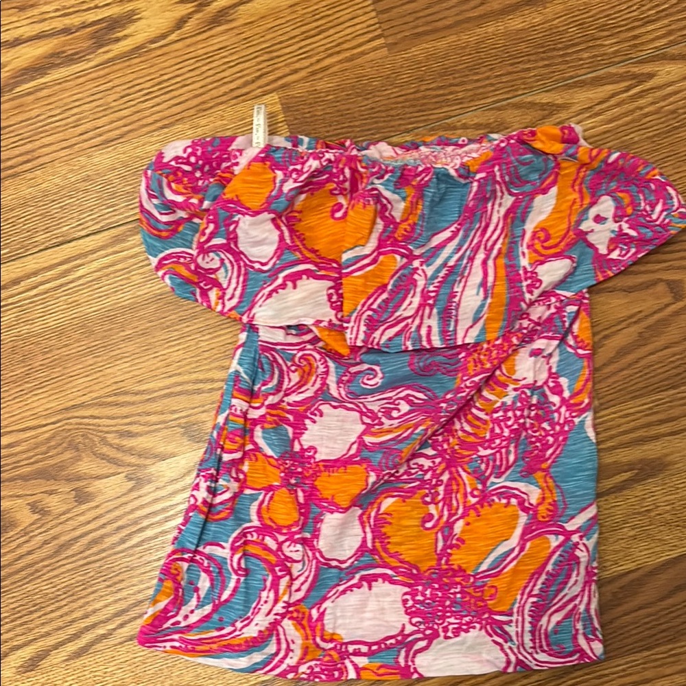 Lilly Pulitzer Pink and Blue Tube Top